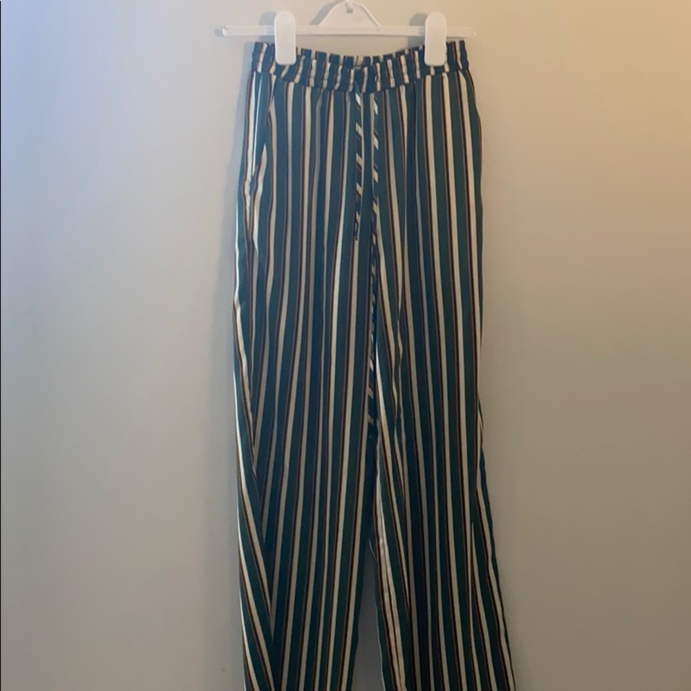 Striped pajama style pants